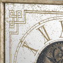 Square Mirrored Moving Cog Wall Clock