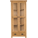 Country Oak Display Cabinet
