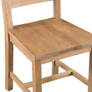 Country Oak Ladder Back Chair Wooden Seat