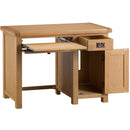 Country Oak Single Computer Desk