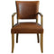Tan Brown Leather Arm Chair