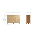Chichester Oak 3 Door Sideboard