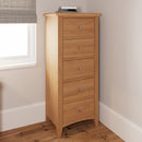 Chichester Oak 5 Drawer Chest