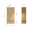 Chichester Oak Gents Wardrobe