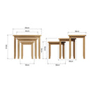 Chichester Oak Nest of 3 Tables