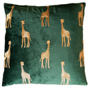 Giraffe Safari Velvet Cushion