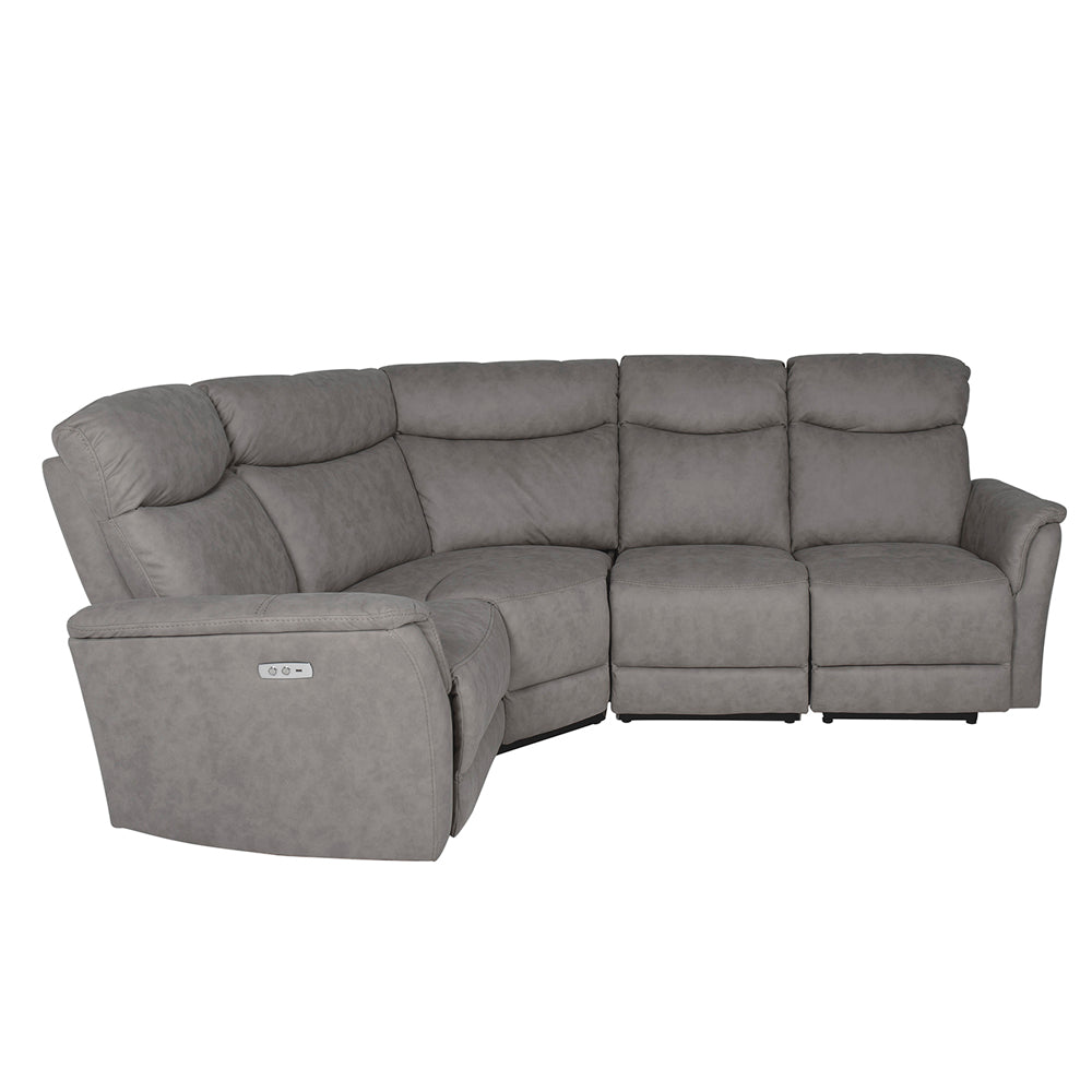Alexander Electric Recliner Corner Group Grey Castles Furniture