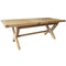 French Oak Ox Bow Extending Dining Table 2 Leaves