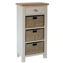 Canterbury Grey 1 Drawer 3 Basket Unit