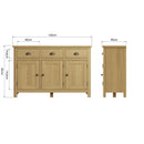 Canterbury Oak 3 Door Sideboard