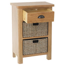 Canterbury Oak 1 Drawer 2 Basket Unit