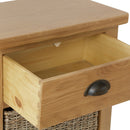 Canterbury Oak 1 Drawer 2 Basket Unit