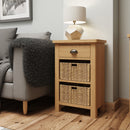 Canterbury Oak 1 Drawer 2 Basket Unit