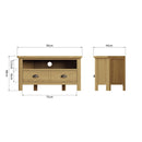 Canterbury Oak Corner TV Unit