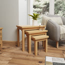 Canterbury Oak Nest of 3 Tables