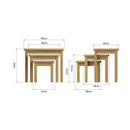 Canterbury Oak Nest of 3 Tables