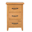 Richmond Oak 3 Drawer Bedside