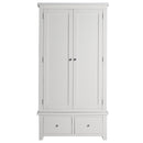 Richmond White All Hanging Wardrobe - 2 Door 2 Drawer