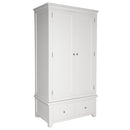 Richmond White All Hanging Wardrobe - 2 Door 2 Drawer