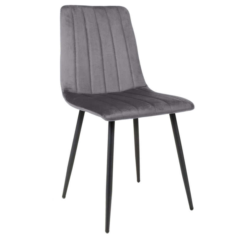 Madrid 1.6m Grey Ceramic Dining Table & 4 Chairs Set