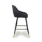 Elliot Brushed Black Velvet Bar Stool