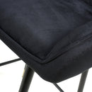 Elliot Brushed Black Velvet Bar Stool