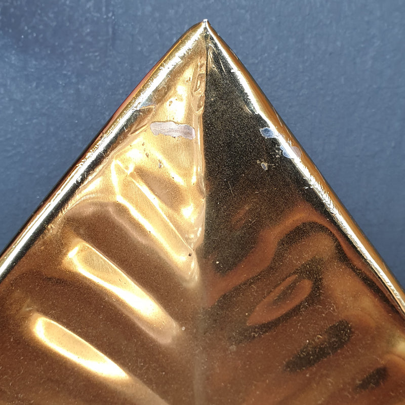 Large Gold Leaf Candle Holder - Ex Display