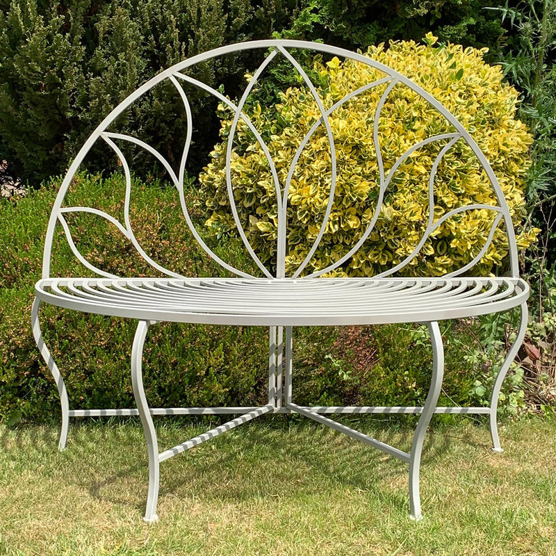 Metal Lotus Garden Bench