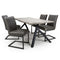 Narvic Curved Dining Table & 4 Chair Set