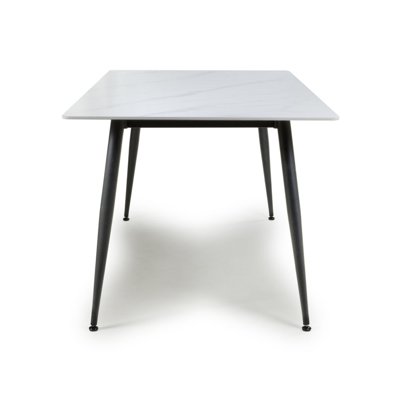 Monaco 1.6m White Ceramic Dining Table
