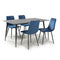 Monaco 1.2m Grey Ceramic Dining Table & 4 Chairs Set