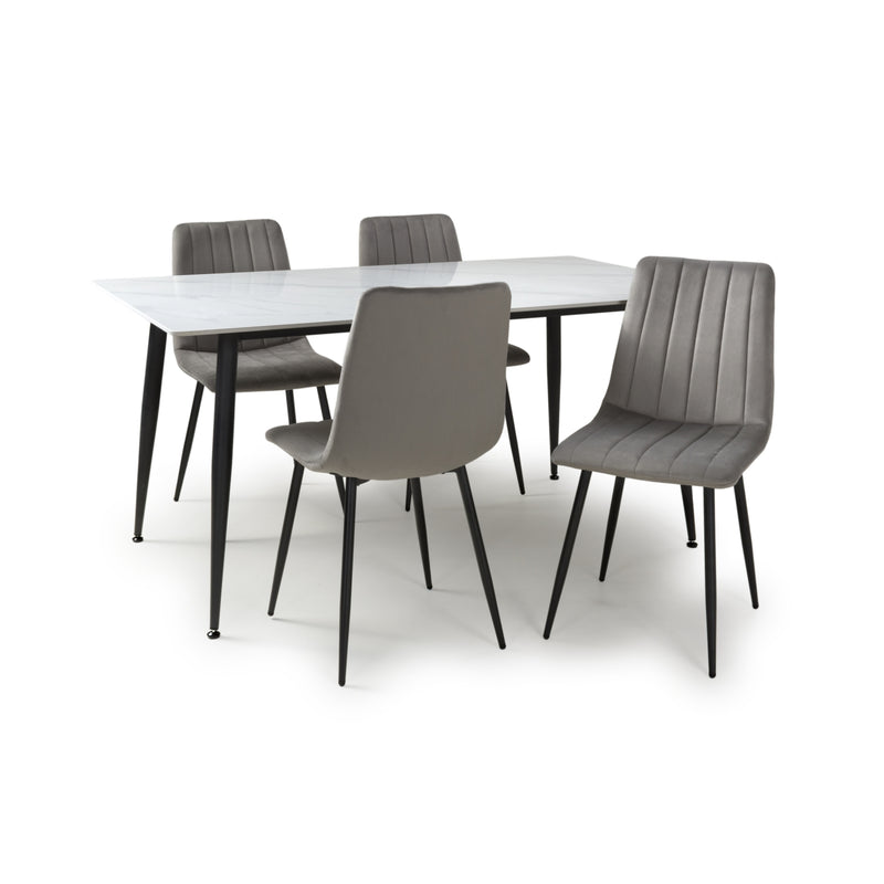 Monaco 1.6m White Ceramic Dining Table