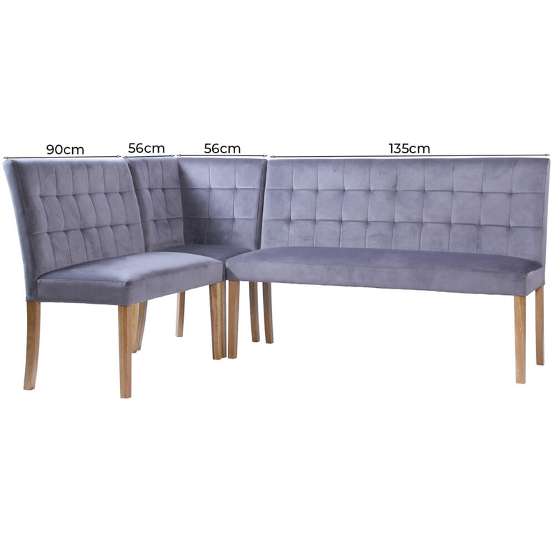 Oxford Padded Corner Bench Set