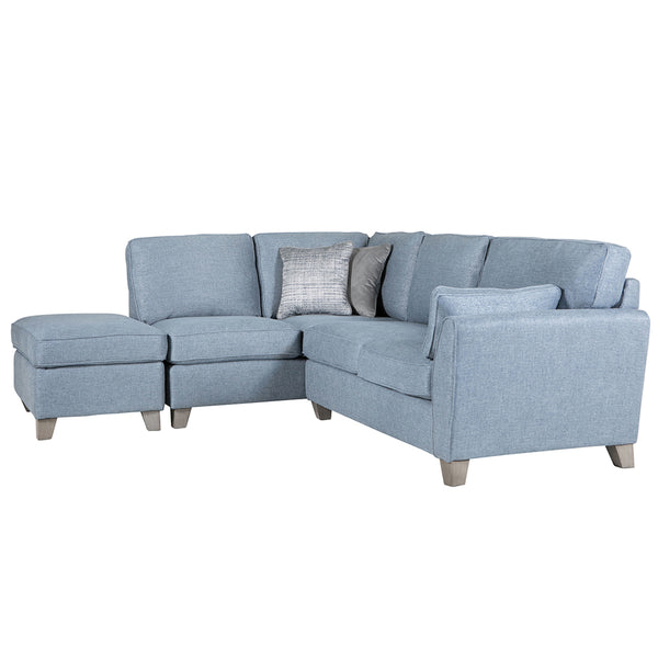 Jasmine Left Hand Corner Sofa - Blue