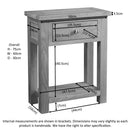 Oxford Rustic 1 Drawer Console Table