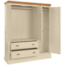 Eton Painted Triple Wardrobe with Drawers