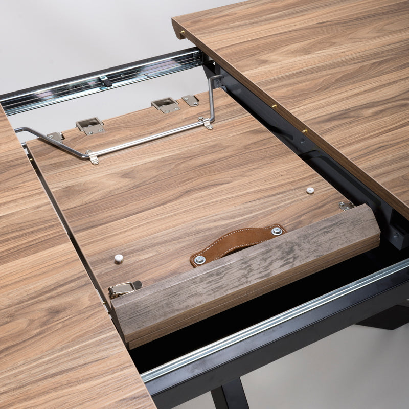 Vancouver Extending Round Table - Light Walnut