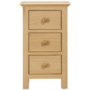 Arundel Oak 3 Drawer Bedside