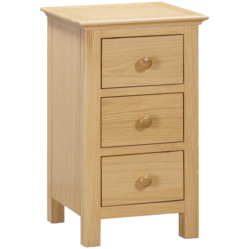 Arundel Oak 3 Drawer Bedside