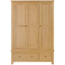 Arundel Oak Triple Wardrobe with 2 Drawers