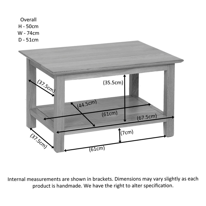 Hampshire Oak Medium Coffee Table