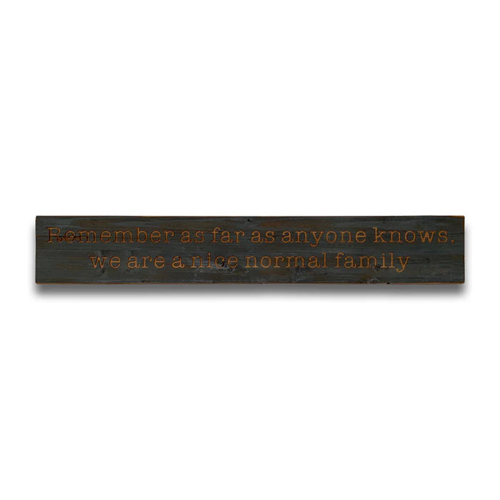 Normal Family Wooden Plaque - Ex Display
