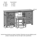 Oxford Oak Double Pedestal Dressing Table & Stool