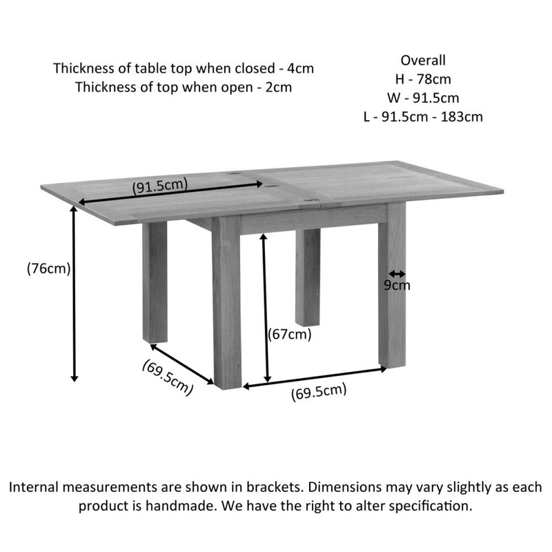 Oxford Oak Flip Top Table