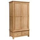 Oxford Oak Double Wardrobe with 2 Drawers