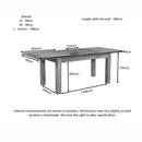Oxford Oak Medium Extending Table with 2 Leaves