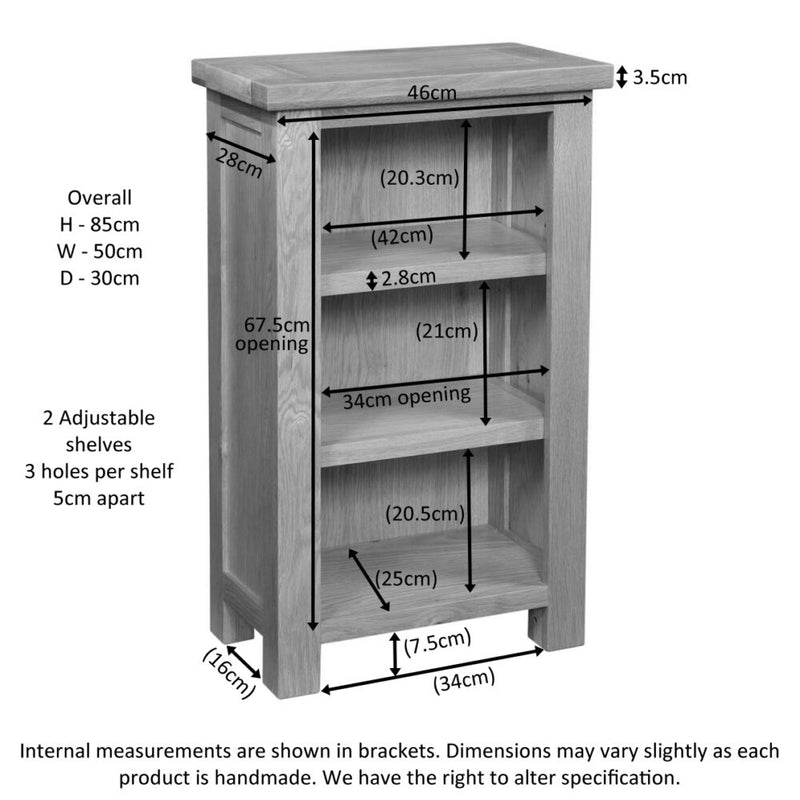 Oxford Oak Small Bookcase