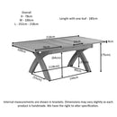 Oxford Oak X-Leg Extending Dining Table