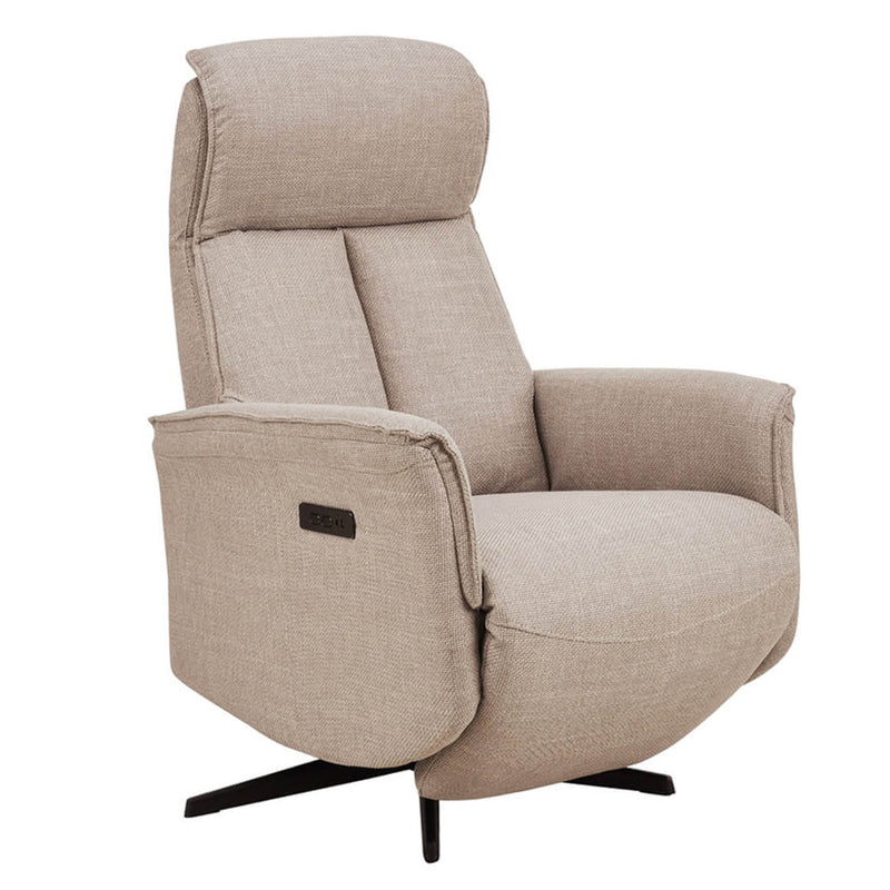 Hudson Swivel Accent Electric Recliner - Mushroom