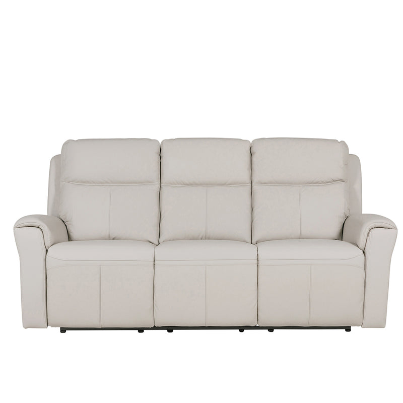 Hudson Electric Recliner - 3 Seater Stone